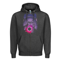 Charcoal Heather astronaut deep space Zipper Hoodie - maiPhamDesign
