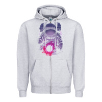 Heather Grey astronaut deep space Zipper Hoodie - maiPhamDesign