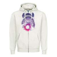 Oatmeal Heather astronaut deep space Zipper Hoodie - maiPhamDesign
