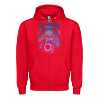 Red astronaut deep space Zipper Hoodie - maiPhamDesign