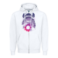 White astronaut deep space Zipper Hoodie - maiPhamDesign