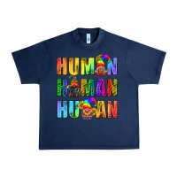 Navy Human Pride Lgbt Urban Heavy Tee - BundleAndBundleShop