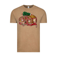 Vintage Coffee caravan gingerbread Vintage Tee - FaDigitalArtStudio
