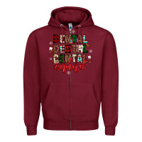 Burgundy Christmas dental squad Zipper Hoodie - JahusDesignShop