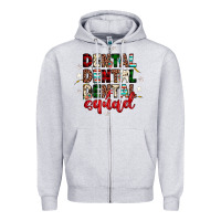 Heather Grey Christmas dental squad Zipper Hoodie - JahusDesignShop