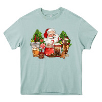 Arona christmas santa coffee cups Heavy Core Tee - CowGirlArtShop