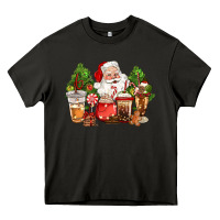 Asphalt christmas santa coffee cups Heavy Core Tee - CowGirlArtShop