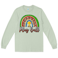 Matcha Play Ball Football Rainbow Long Sleeve Tee - CowhideDigitalArt