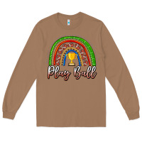 Toasted Coconut Play Ball Football Rainbow Long Sleeve Tee - CowhideDigitalArt