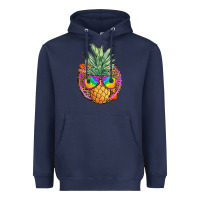 Navy pineapple and glasses Heavyweight Hoodie - JahusDesignShop