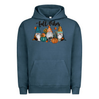 Pigment Midnight Navy Fall Vibes Gnomes Urban Hoodie - RanaPortraitStore