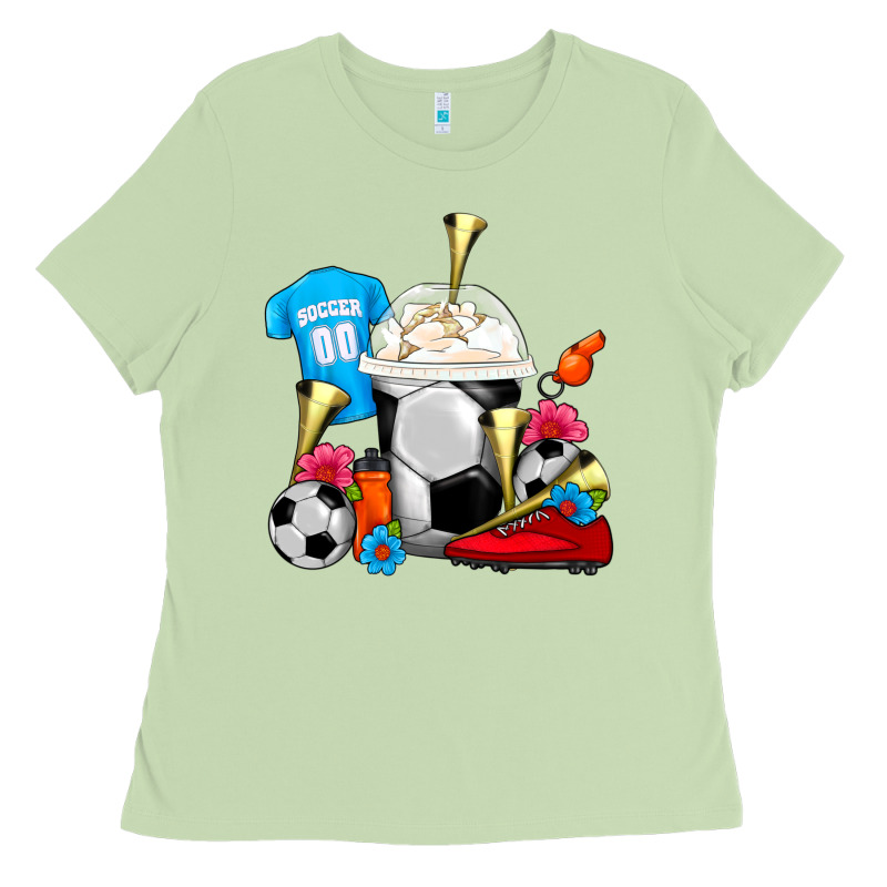Soccer Frappe Coffee Ladies Tee by FaDigitalArtStudio | Teevron
