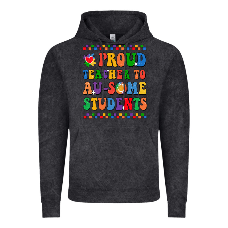 Proud Teacher To Au-some Student Vintage Hoodie by CowhideDigitalArt | Teevron