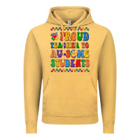 Vintage Mustard Proud Teacher to au-some student Vintage Hoodie - CowhideDigitalArt