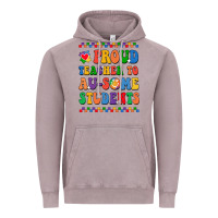 Vintage Zinc Proud Teacher to au-some student Vintage Hoodie - CowhideDigitalArt