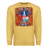 Antique Gold just here for the ice Premium Sweatshirt - JahusDesignShop