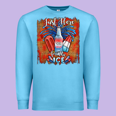 Just Here For The Ice Premium Sweatshirt Designed By Jahusdesignshop