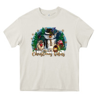Cream christmas vibes Heavy Core Tee - CowGirlArtShop