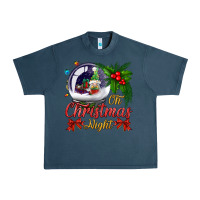 Midnight Navy oh christmas night snow globe Urban Heavy Tee - BundleAndBundleShop