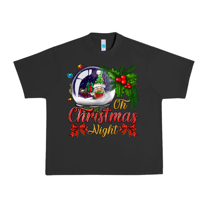 Oh Christmas Night Snow Globe Urban Heavy Tee by BundleAndBundleShop | Teevron