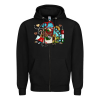 Black Christmas sunflower gemstone nurse Zipper Hoodie - JahusDesignShop
