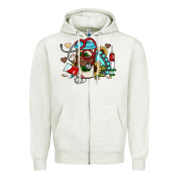 Oatmeal Heather Christmas sunflower gemstone nurse Zipper Hoodie - JahusDesignShop