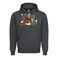 Smoke Christmas sunflower gemstone nurse Zipper Hoodie - JahusDesignShop