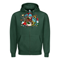 Sports Green Christmas sunflower gemstone nurse Zipper Hoodie - JahusDesignShop