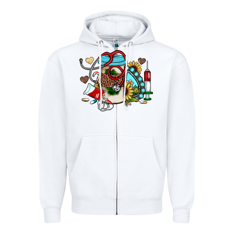 Christmas Sunflower Gemstone Nurse Zipper Hoodie by JahusDesignShop | Teevron