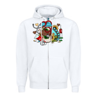 White Christmas sunflower gemstone nurse Zipper Hoodie - JahusDesignShop