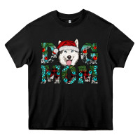 Black Christmas Dog Mom Husky Heavy Core Tee - RanaPortraitStore