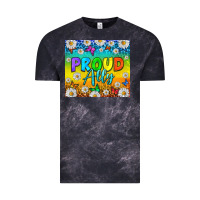 Cloud Black LGBTQ+ Proud Ally With Daisy Tumbler Vintage Tee - BundleAndBundleShop