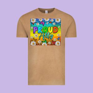 Lgbtq+ Proud Ally With Daisy Tumbler Vintage Tee Designed By Bundleandbundleshop