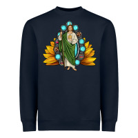 Navy san judas gemstone sunflower Heavyweight Sweatshirt - JahusDesignShop