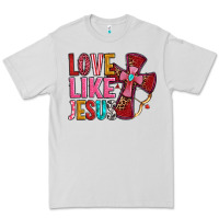 Dove Grey love like jesus Premium Tee - OliviaCreatesArt