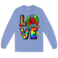 Colony Blue autism love Long Sleeve Tee - LillyAllenDesigns
