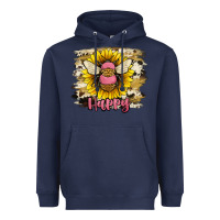Navy bee happy Heavyweight Hoodie - JahusDesignShop
