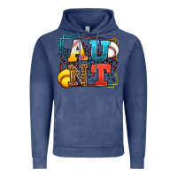 Vintage Denim Baseball and Softball aunt leopard frame Vintage Hoodie - LillyAllenDesigns