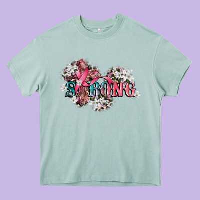 Strong Cancer Awareness 12 Inches 300 Dpi Heavy Core Tee Designed By Cowgirlartshop