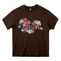 Chocolate Brown strong cancer awareness 12 inches 300 dpi Heavy Core Tee - CowGirlArtShop