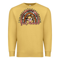 Antique Gold girl mama western leopard rainbow Premium Sweatshirt - JahusDesignShop