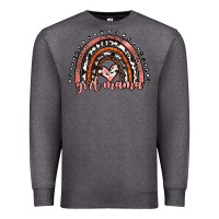 Charcoal Heather girl mama western leopard rainbow Premium Sweatshirt - JahusDesignShop