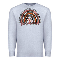 Heather Grey girl mama western leopard rainbow Premium Sweatshirt - JahusDesignShop