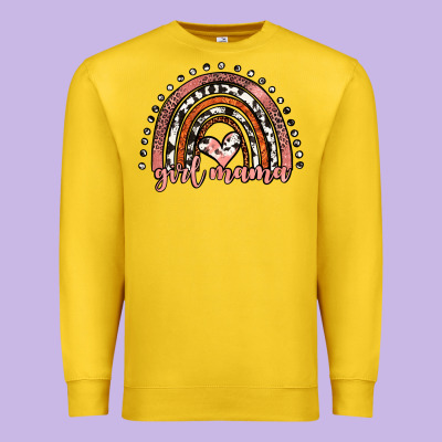 Girl Mama Western Leopard Rainbow Premium Sweatshirt Designed By Jahusdesignshop