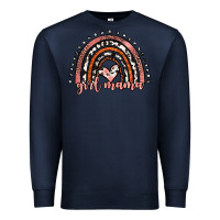 Navy girl mama western leopard rainbow Premium Sweatshirt - JahusDesignShop