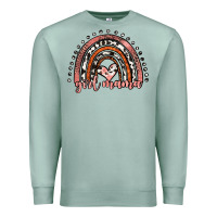 Seafoam girl mama western leopard rainbow Premium Sweatshirt - JahusDesignShop