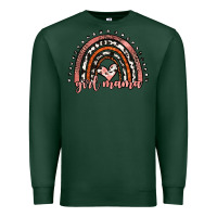 Sports Green girl mama western leopard rainbow Premium Sweatshirt - JahusDesignShop