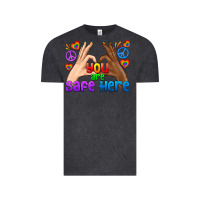 Vintage Black LGBTQ+ You Are Safe Here Vintage Tee - BundleAndBundleShop