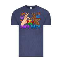 Vintage Denim LGBTQ+ You Are Safe Here Vintage Tee - BundleAndBundleShop