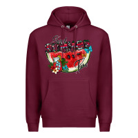 Burgundy sweet summer time Premium Hoodie - SublimationCraftShop
